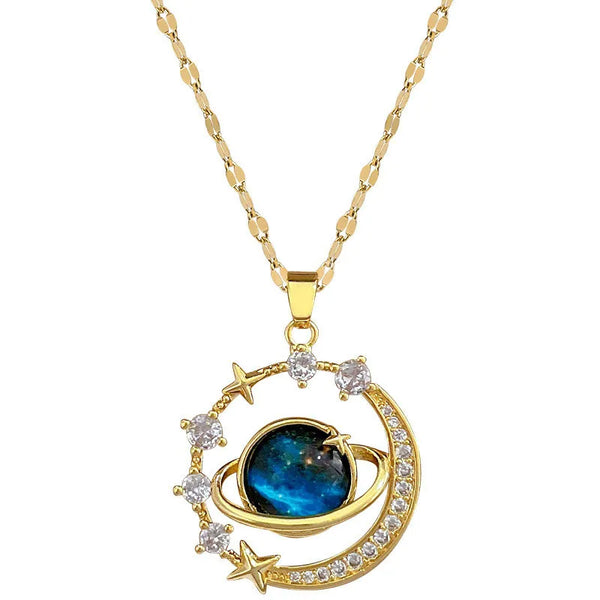 Zircon Moon Necklace