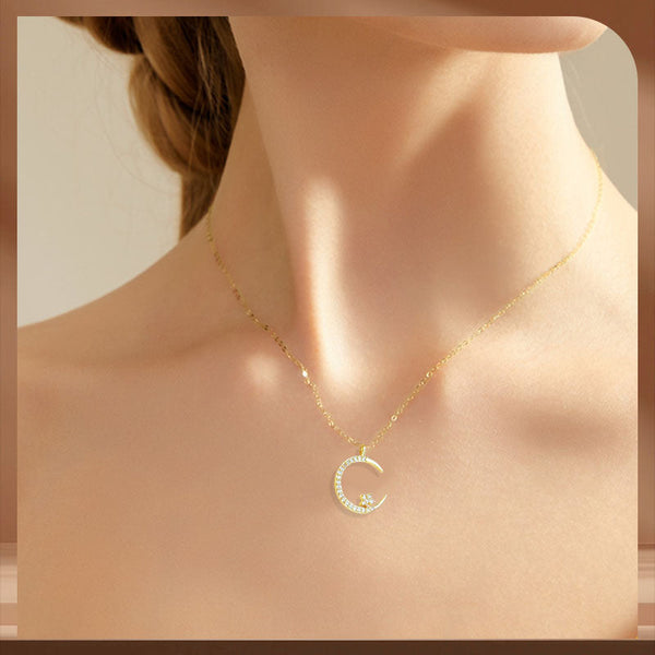 Twinkling Crescent Moon Necklace